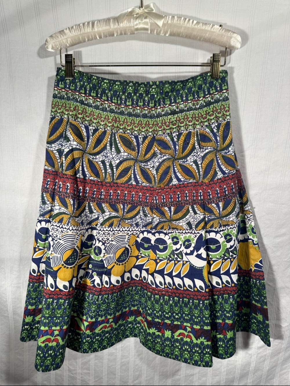 lola Multicolor Floral & Geometric Circle Skater Skirt